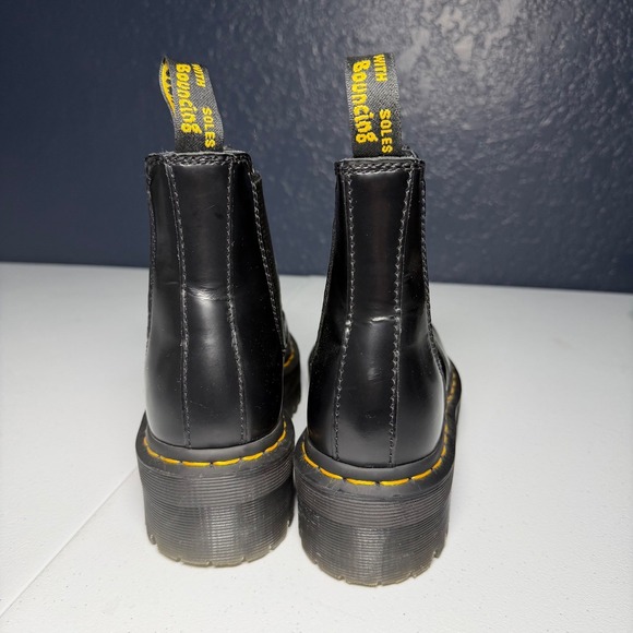 Dr Martens 2976 Quad Platform Chelsea Boots Black Leather Size 6 Womens - Picture 3 of 11